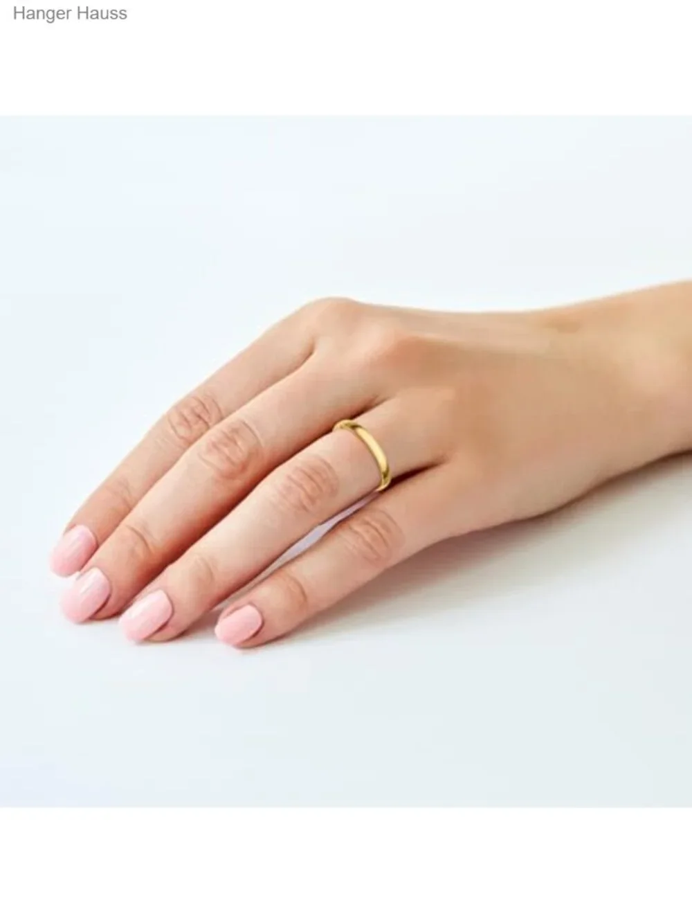 2mm Solid Gold Petite Wedding Band Classic Plain Ring Comfort Fit